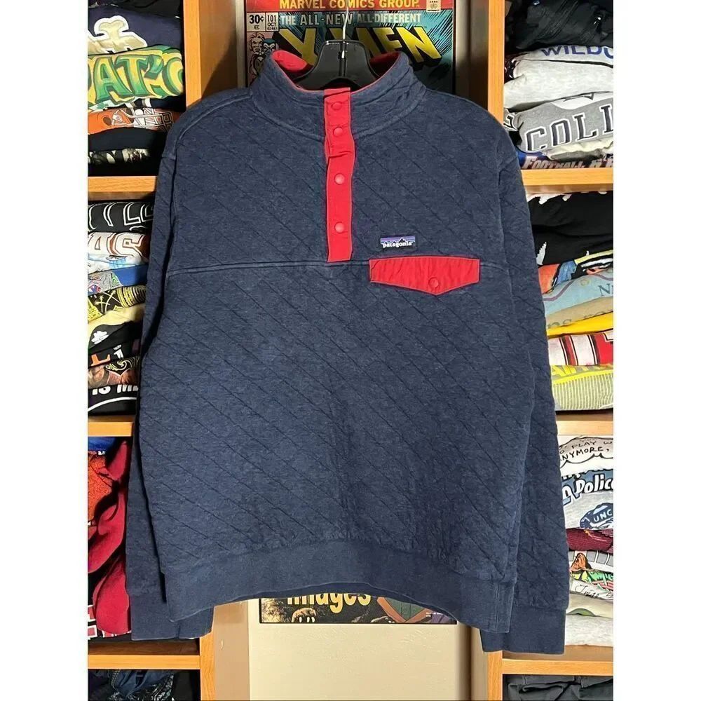 Patagonia Men's Organic Cotton Quilt Snap-T Pullover Sweater